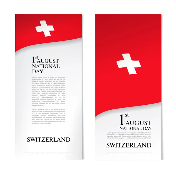 Switzerland. August, 1. National day — Stock Vector