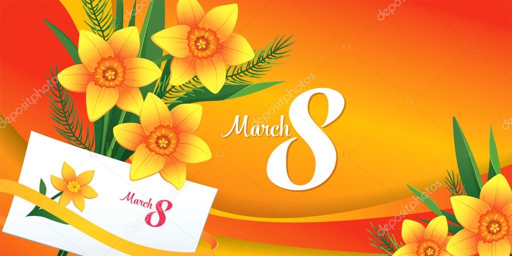 March 8 greeting card