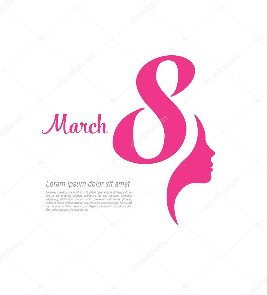 March 8 International Women's Day. Vector Illustration