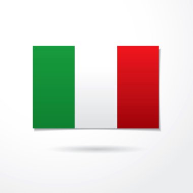 Beyaz izole İtalya bayrağı