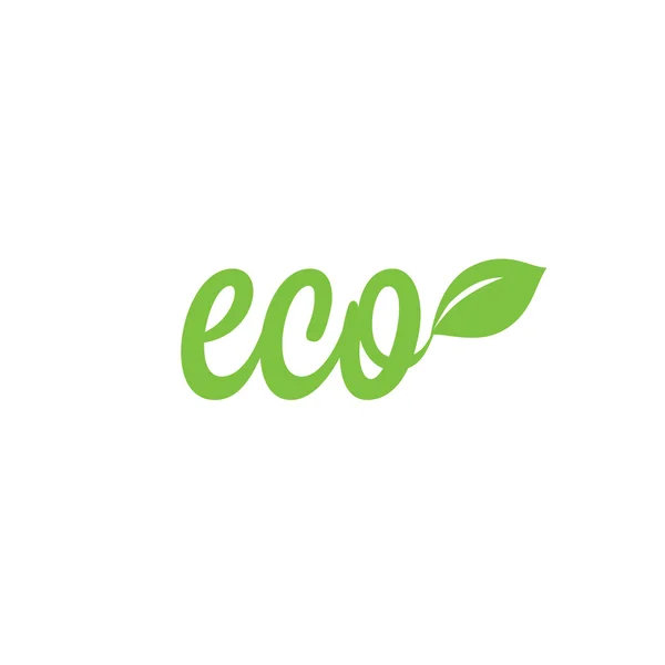 Design modello logo eco — Vettoriale Stock