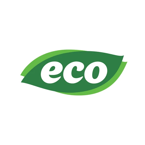 Design de modelo de logotipo eco — Vetor de Stock