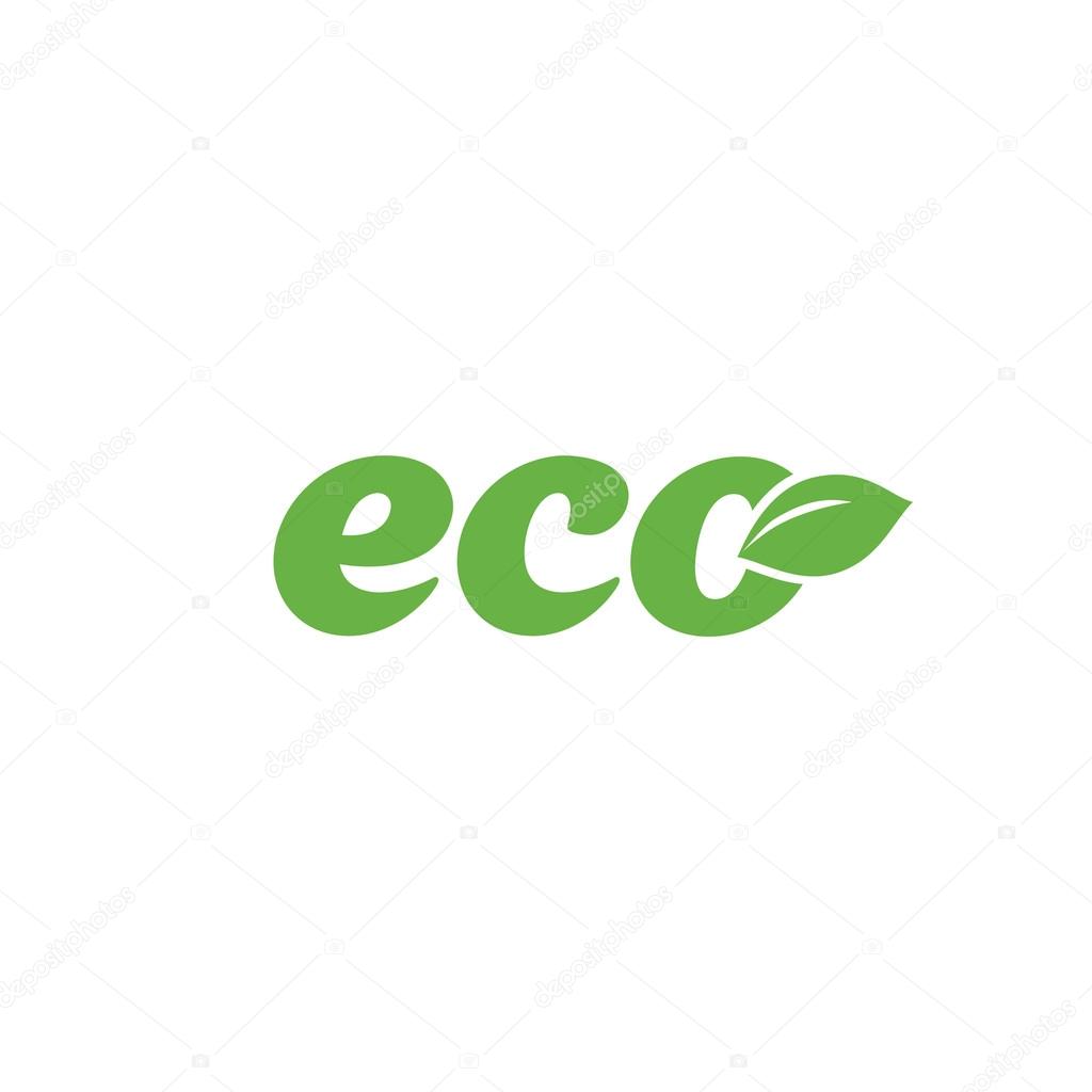 Eco logo template design. Vector Illustration