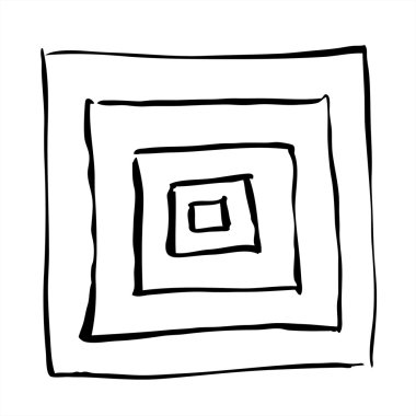 soyut kare işareti şekilleri