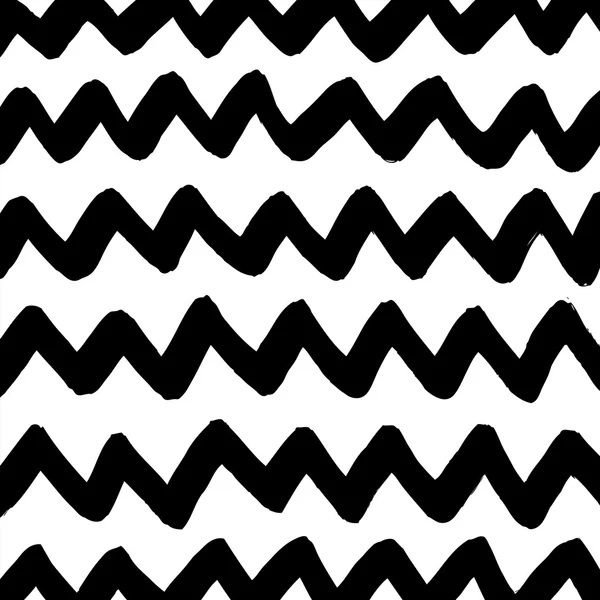 Hand getekende horizontale strepen patroon — Stockvector