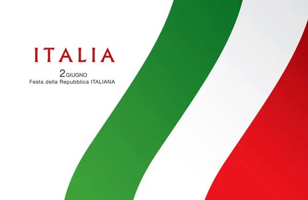 Druhého června. Italská republika dovolená. — Stockový vektor