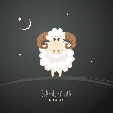 Tebrik kartı, kurban Eid-Ul-Kurban Bayramı.