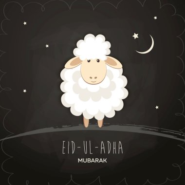 Tebrik kartı, kurban Eid-Ul-Kurban Bayramı.