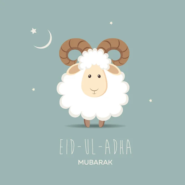 Üdvözlőlap az áldozat Eid-Ul-Adha. — Stock Vector