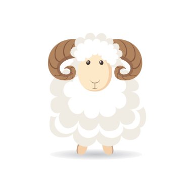 sevimli çizgi koyun.