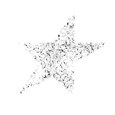 Grunge siyah yıldız