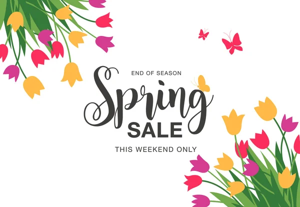 Spring sale poster — Stock Vector