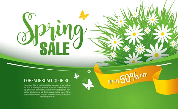 Spring sale poster — Stock Vector