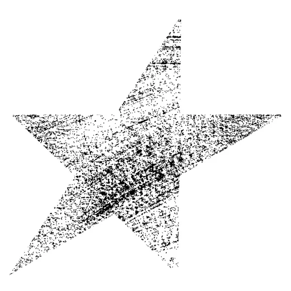 Grunge étoile noire — Image vectorielle