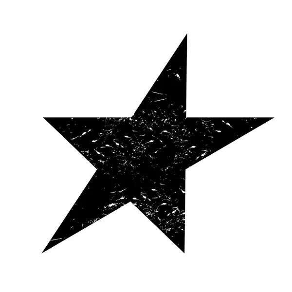 Grunge estrella negra — Vector de stock