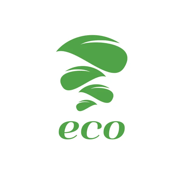 Design de modelo de logotipo eco —  Vetores de Stock