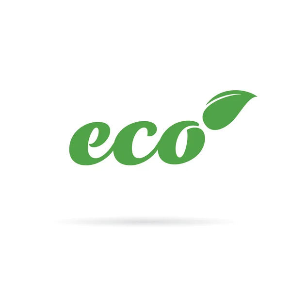 Design de modelo de logotipo eco — Vetor de Stock