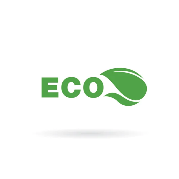 Design de modelo de logotipo eco —  Vetores de Stock