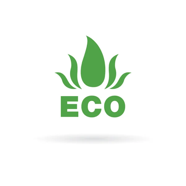 Design de modelo de logotipo eco —  Vetores de Stock