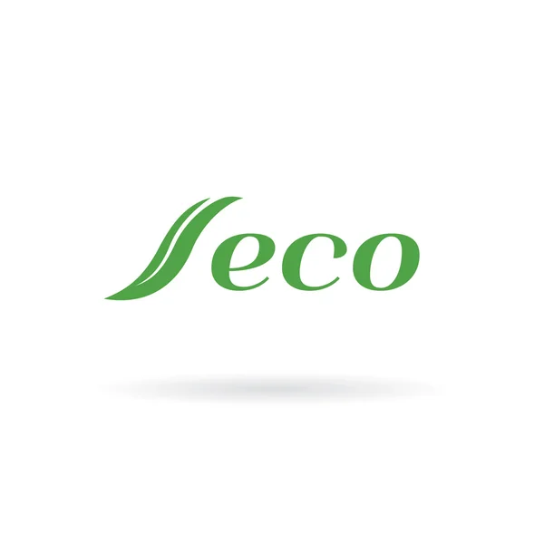 Design de modelo de logotipo eco — Vetor de Stock