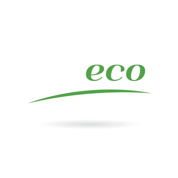 Design modello logo eco — Vettoriale Stock