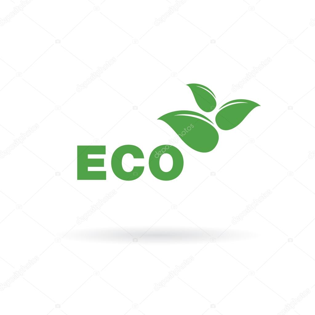 Eco logo template design. Vector illustration