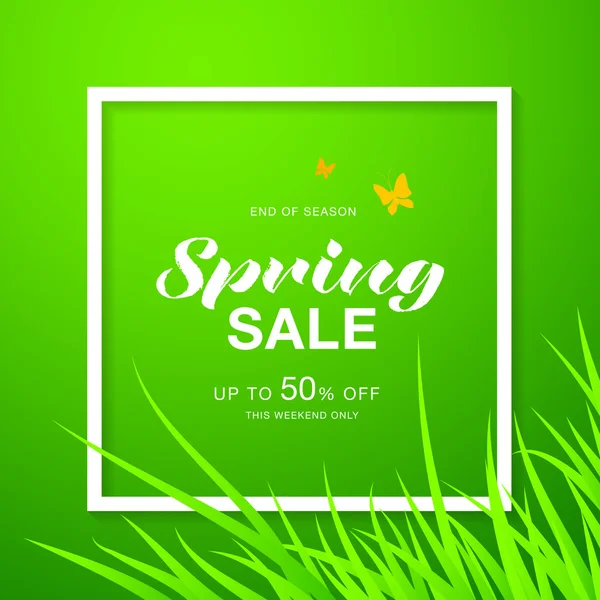 Poster vendita primavera — Vettoriale Stock