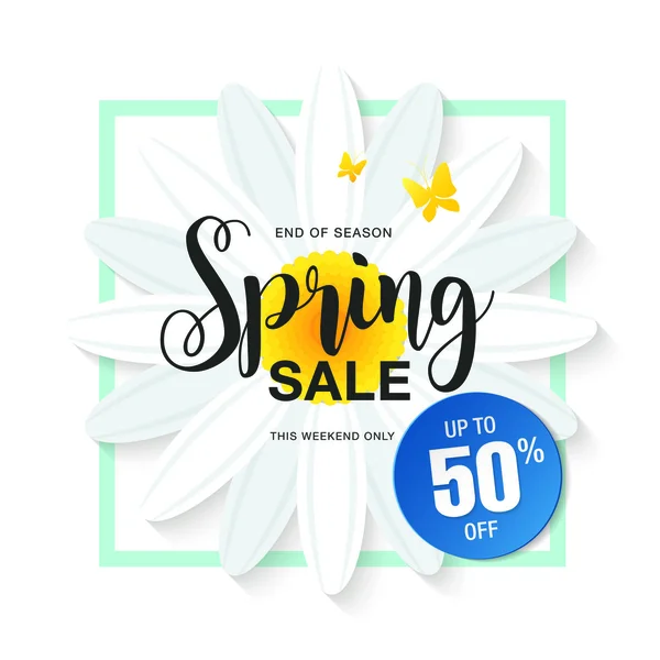 Cartaz de venda de primavera — Vetor de Stock