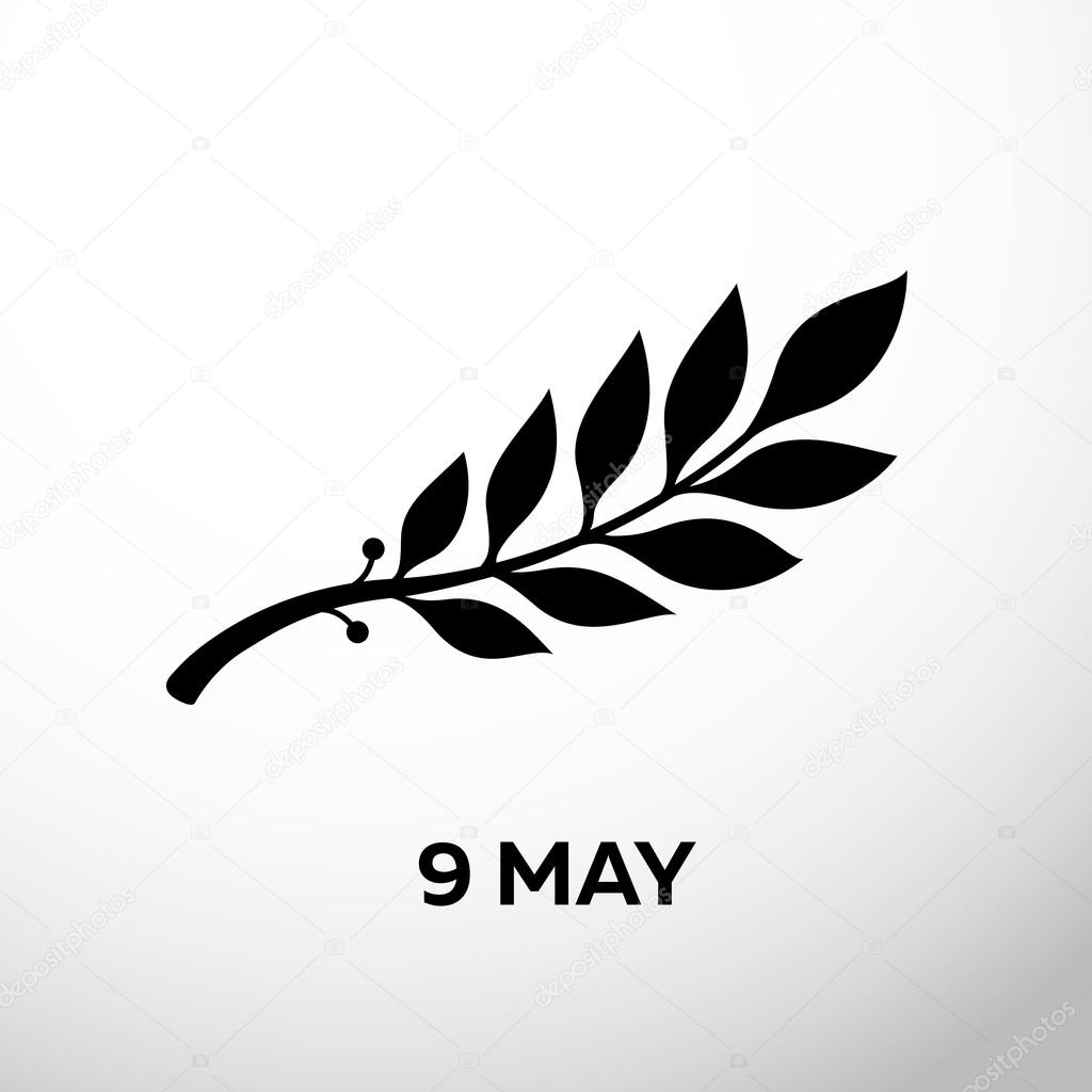 Laurel branch symbol. vector illustration