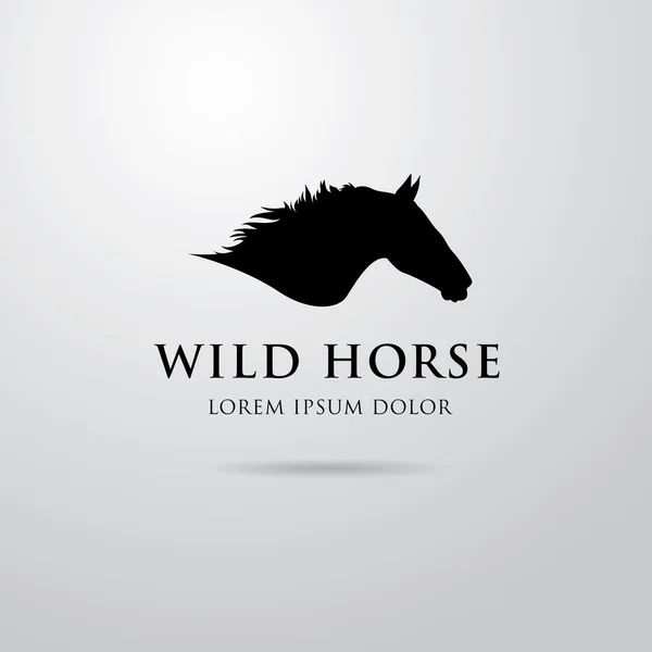 Diseño del logo del caballo — Archivo Imágenes Vectoriales