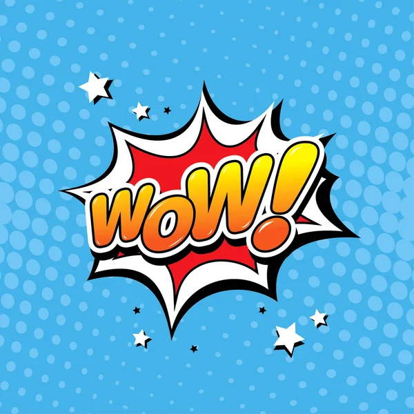 Wow! Comic speech bubble — Stock Vector