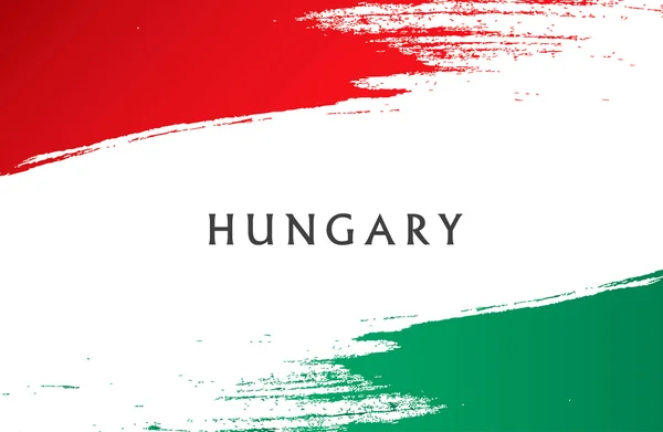 Grunge flaga Węgier — Wektor stockowy