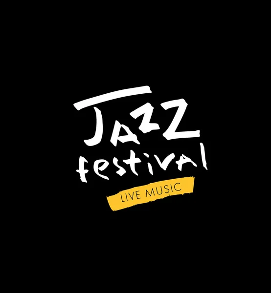 Festival de jazz - música en vivo . — Vector de stock