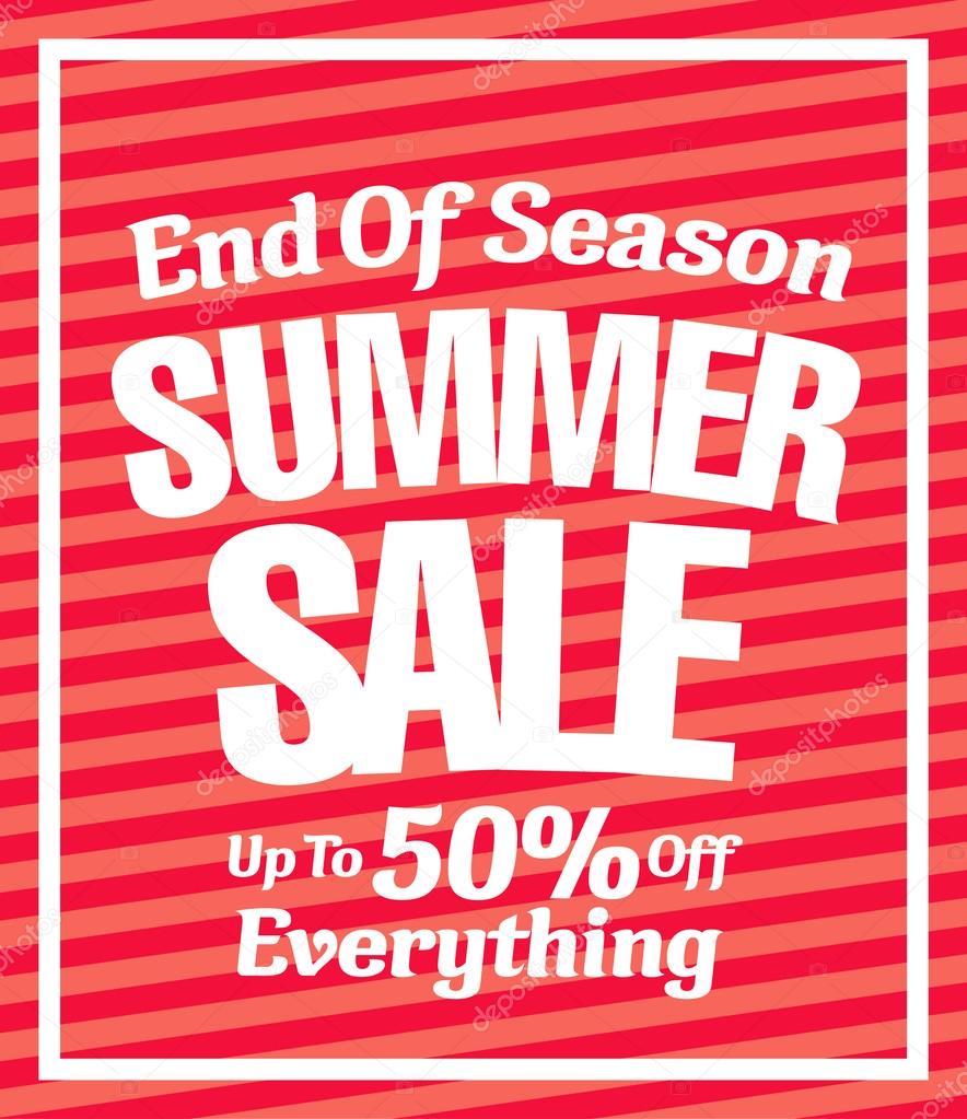Summer sale banner. Vector Illustration