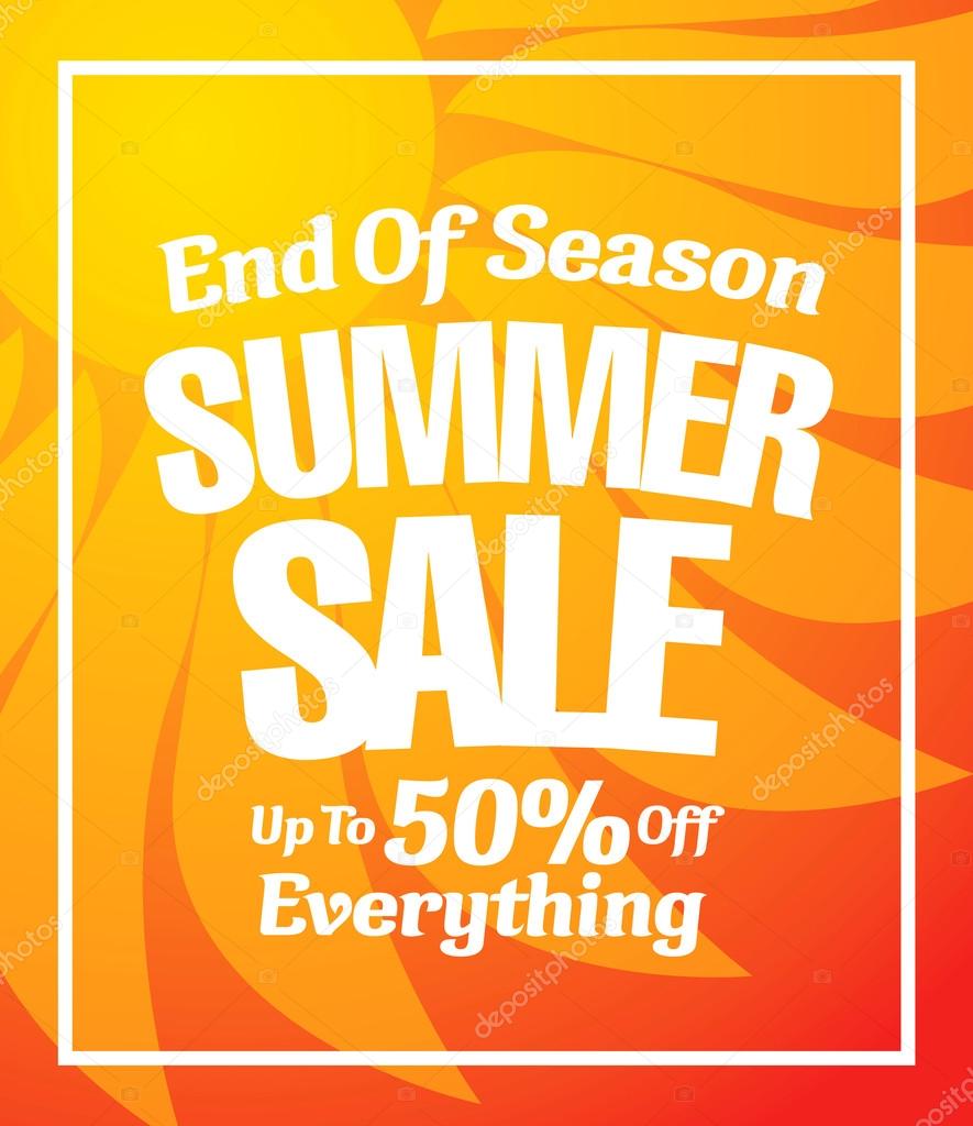 Summer sale banner. Vector Illustration