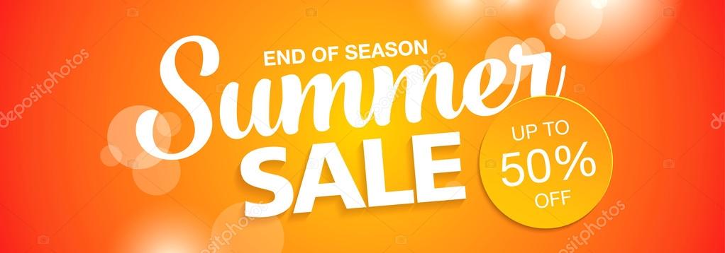 Summer sale banner. Vector Illustration