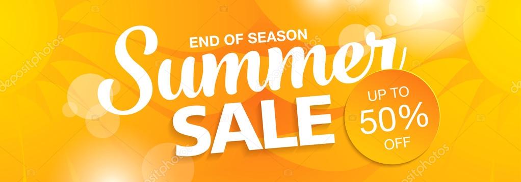 Summer sale banner. Vector Illustration