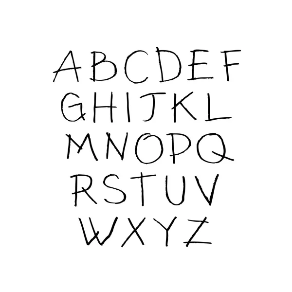 Hand drawn alphabet font — Stock Vector