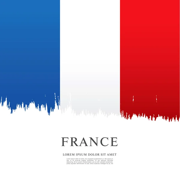 Bandera de Francia en pincelada — Vector de stock