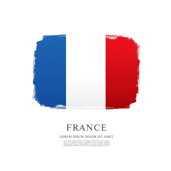 Flaga francuski w pociągnięcia pędzla — Wektor stockowy