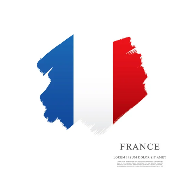 Bandera de Francia en pincelada — Archivo Imágenes Vectoriales