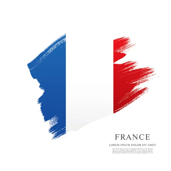 Bandera de Francia en pincelada — Vector de stock