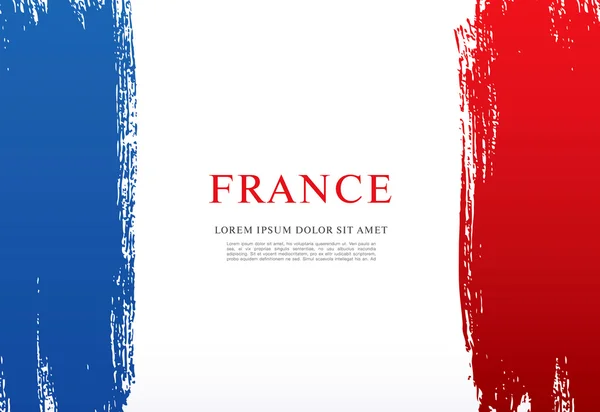 Bandera de Francia en pincelada — Vector de stock