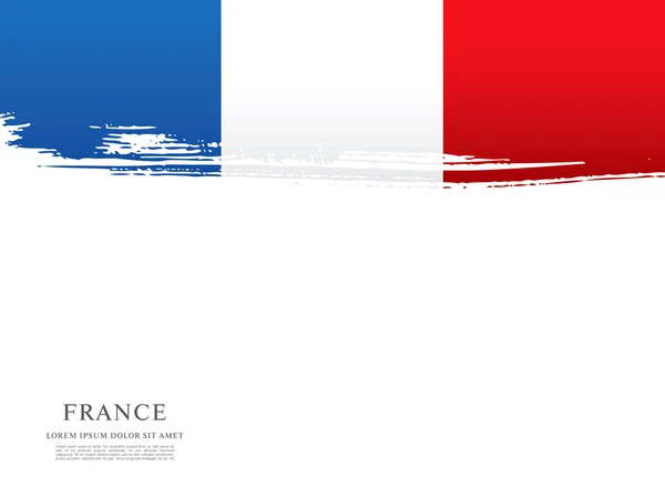 Französische Flagge in Pinselstrich — Stockvektor