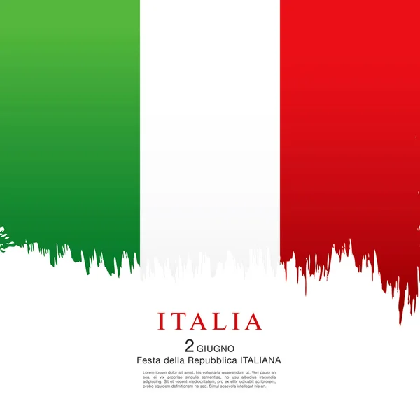 Bandeira italiana. República Italiana Férias —  Vetores de Stock