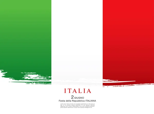 Bandeira italiana. República Italiana Férias — Vetor de Stock