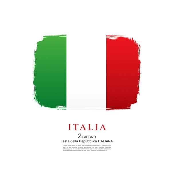 Bandiera italiana. Festa della Repubblica Italiana — Vettoriale Stock