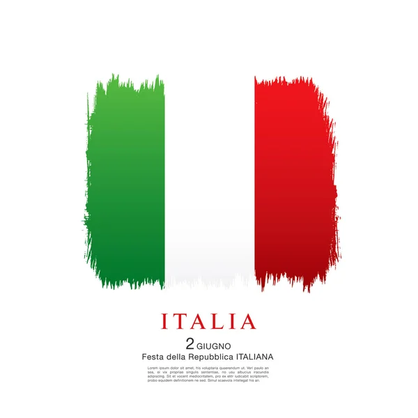 Bandeira italiana. República Italiana Férias — Vetor de Stock