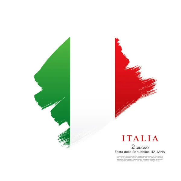 Olasz zászló. Olasz Köztársaság nyaralás — Stock Vector