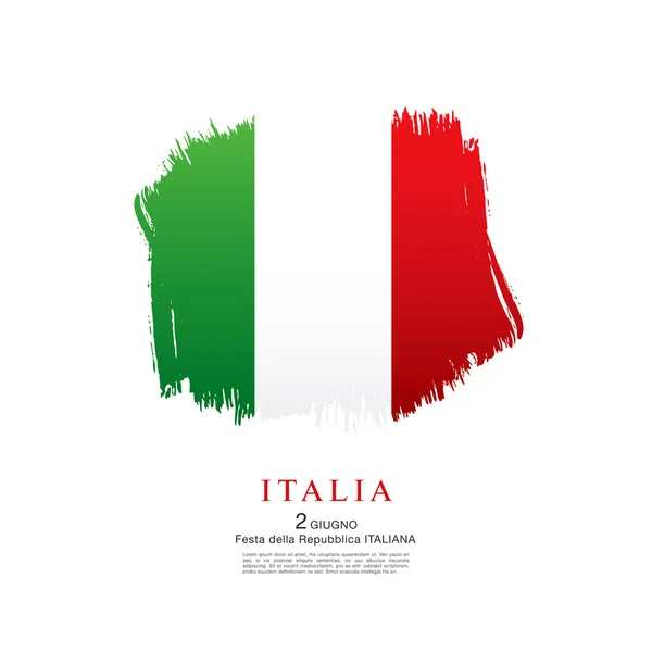 İtalyan bayrağı. İtalya tatil — Stok Vektör